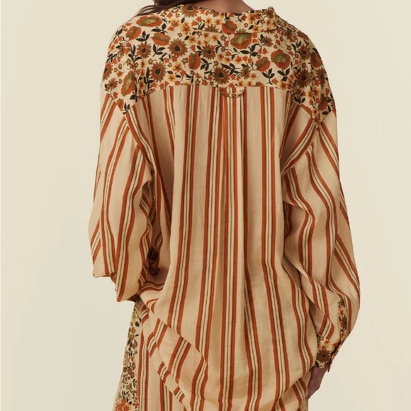 Spell Impala Lily Shirt Dress in Gold - Picture 5 of 11